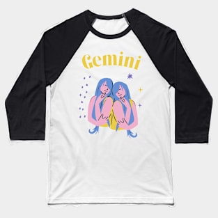 Gemini Zodiac Star Sign Horoscope Astrology Baseball T-Shirt